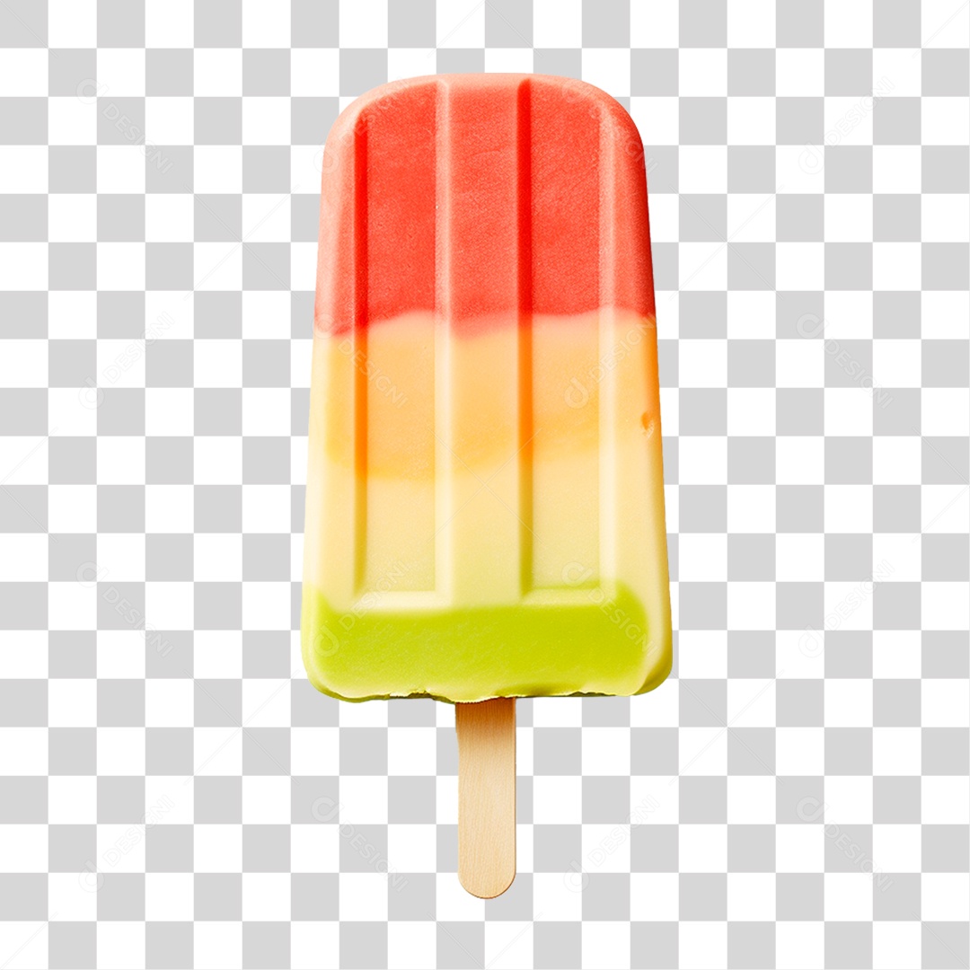 Picolé Colorido PNG Transparente