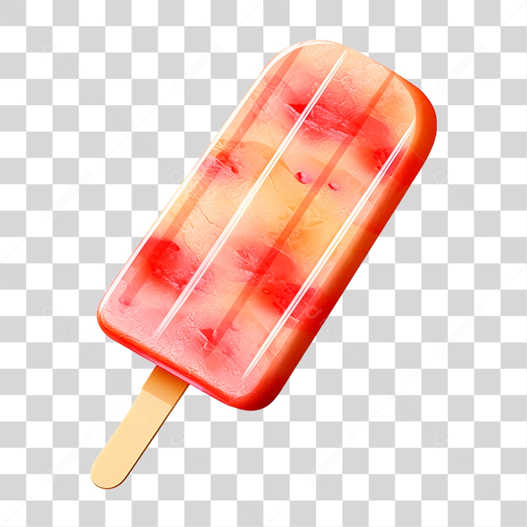 Picolé Colorido PNG Transparente