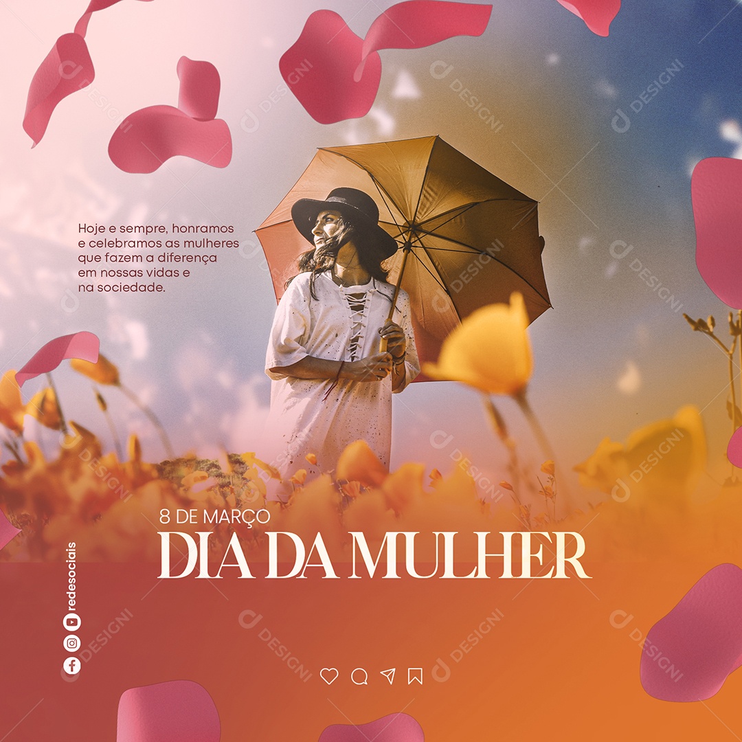 Dia Da Mulher 8 De Março Social Media PSD Editável