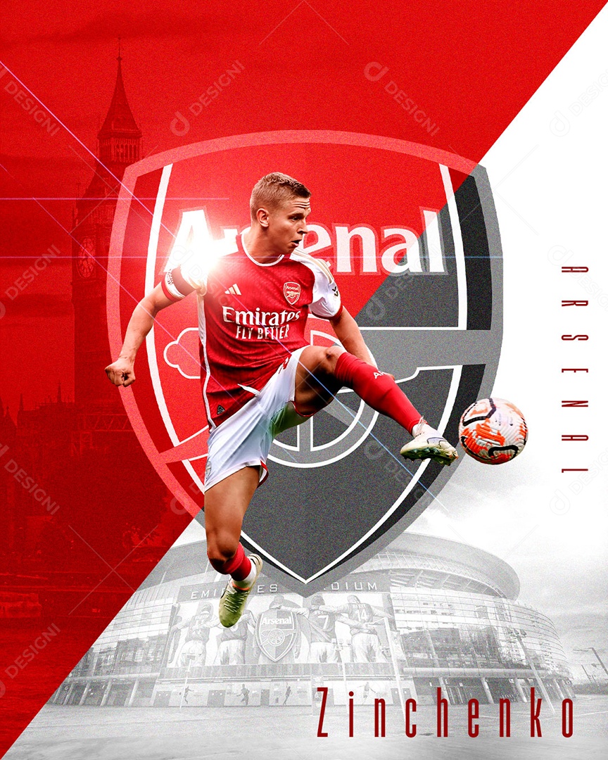 Social Media Futebol Esporte Arsenal PSD Editável