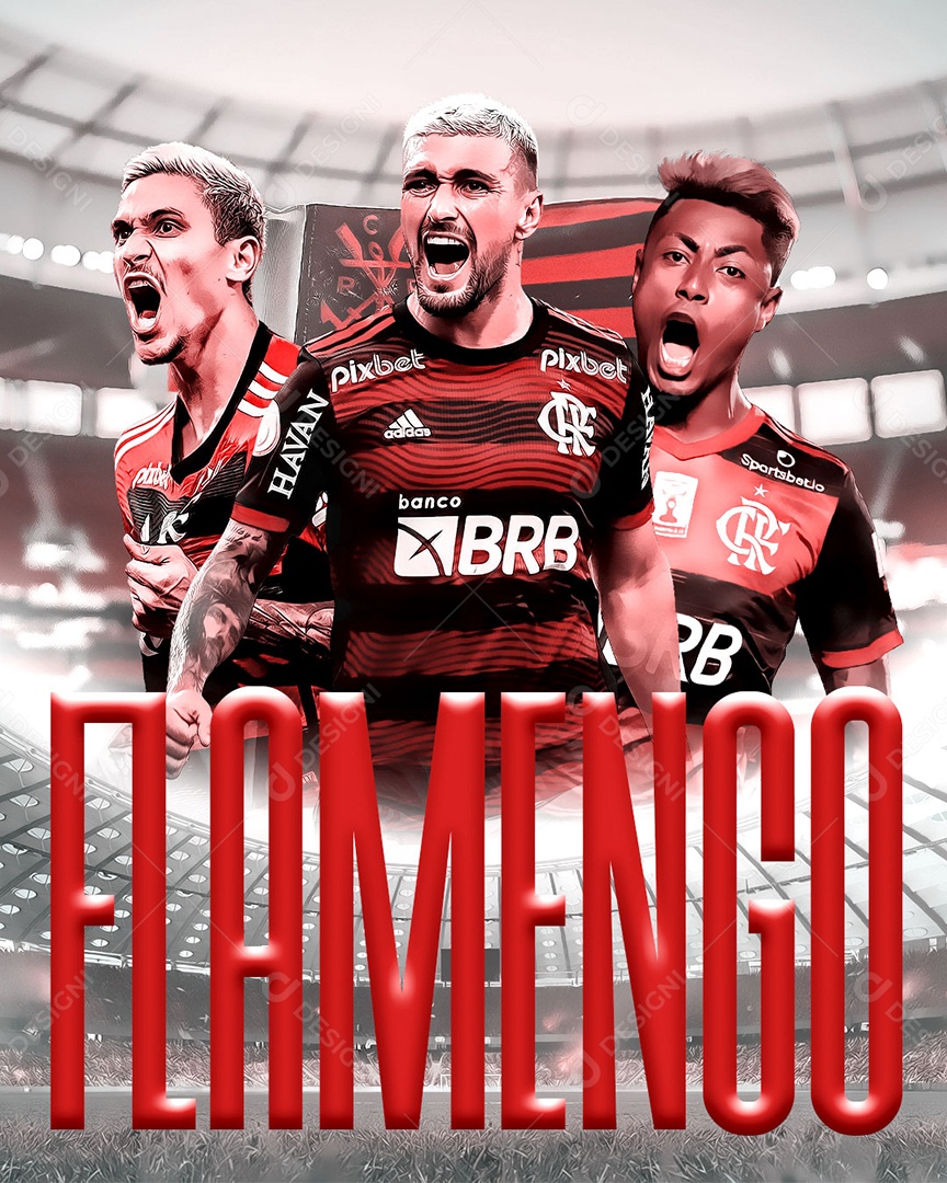 Social Media Futebol Esporte Flamengo PSD Editável