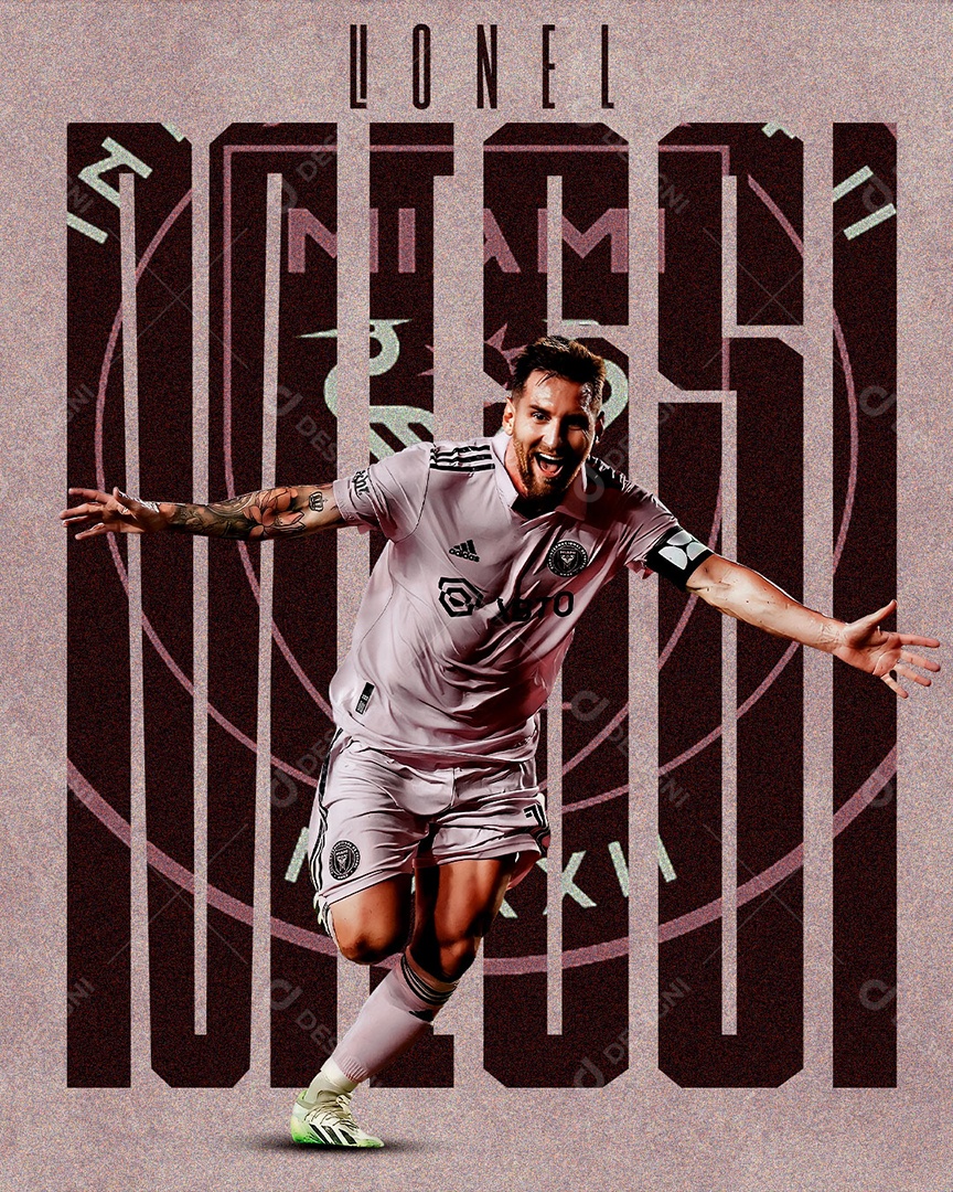 Social Media Jogador de Futebol Messi PSD Editável