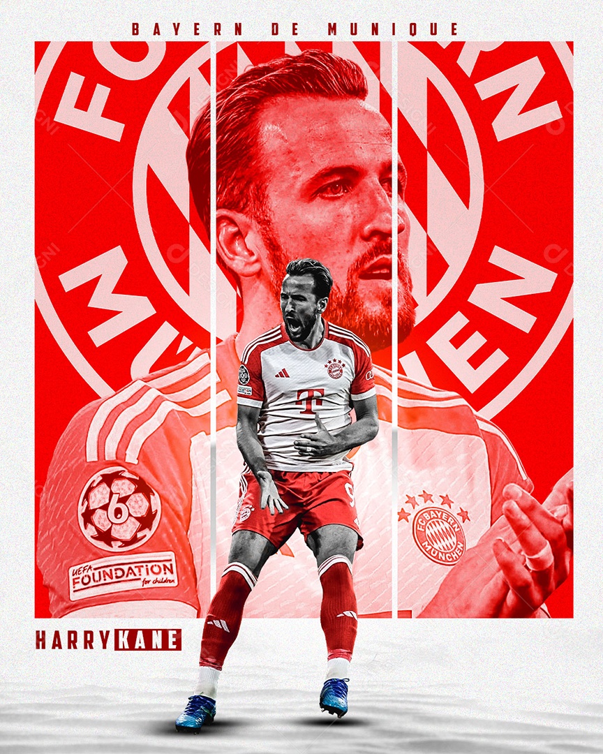 Social Media Futebol Esporte Harry Kane PSD Editável