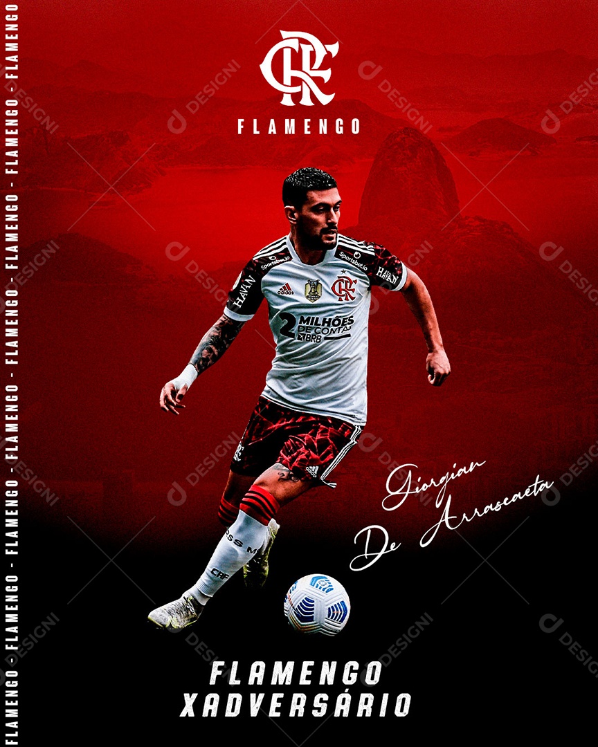 Social Media Futebol Esporte Flamengo PSD Editável