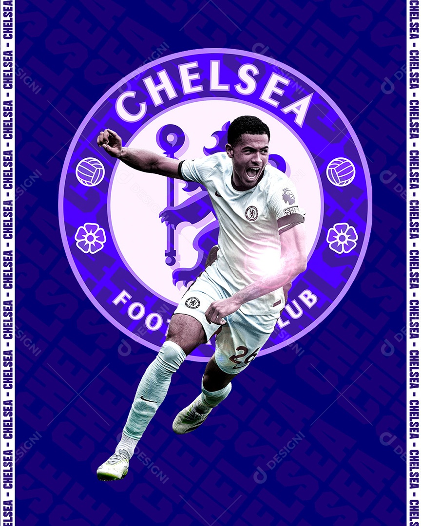 Social Media Futebol Esporte Chelsea PSD Editável
