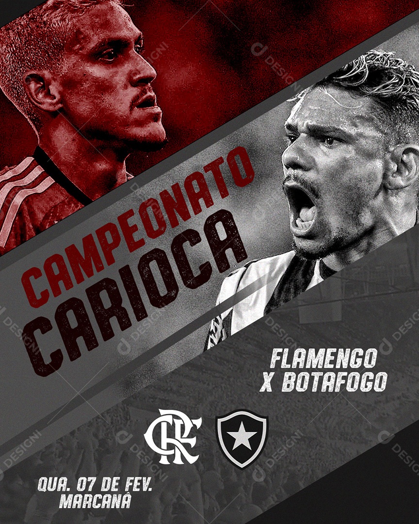 Social Media Futebol Esporte Campeonato Carioca PSD Editável