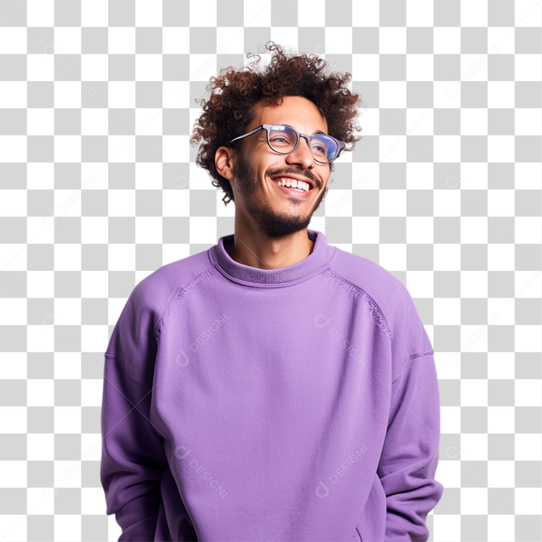 Homem Olhando para o Lado PNG Transparente