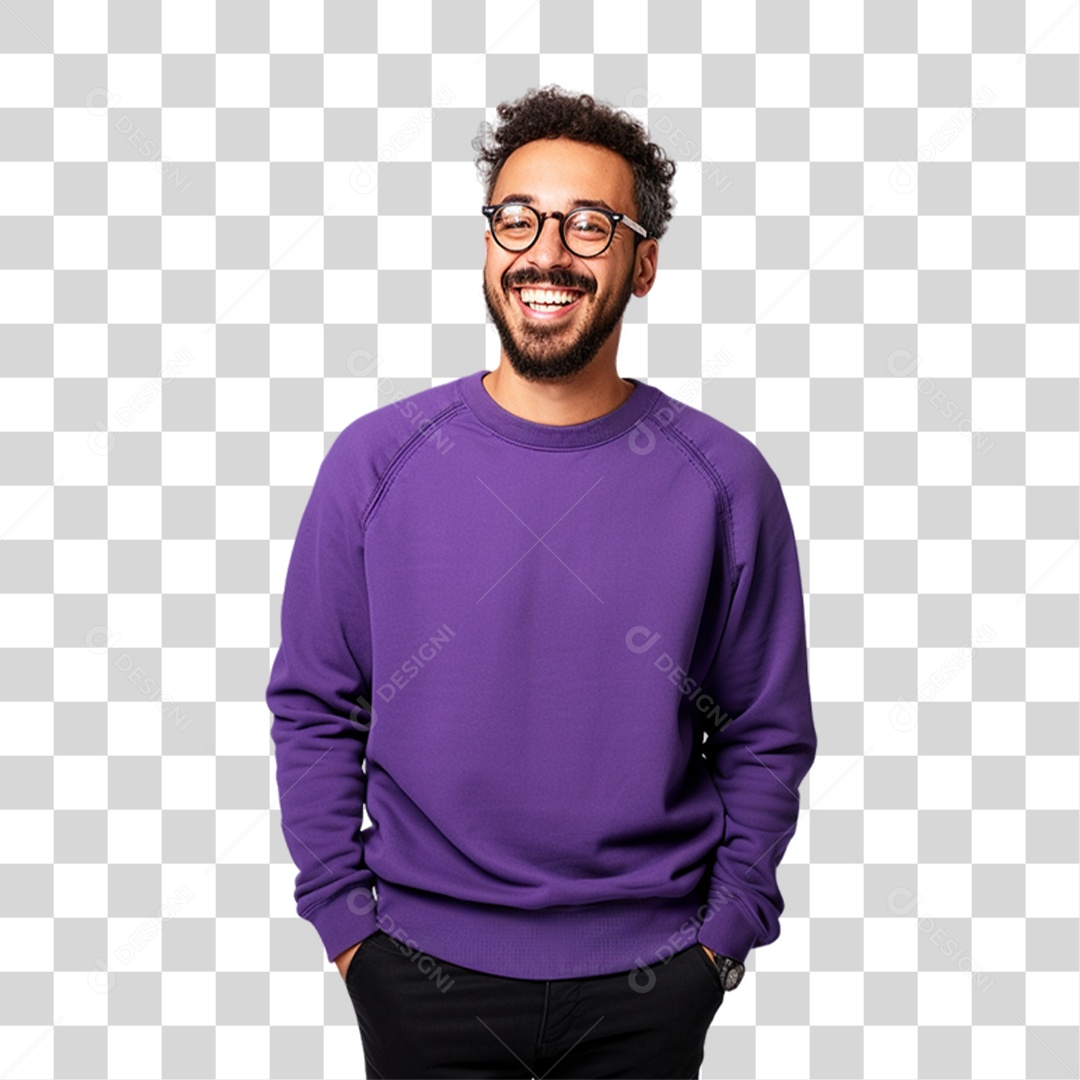 Homem Olhando para o Lado PNG Transparente