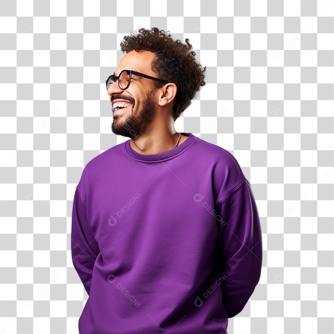 Homem Olhando para o Lado PNG Transparente