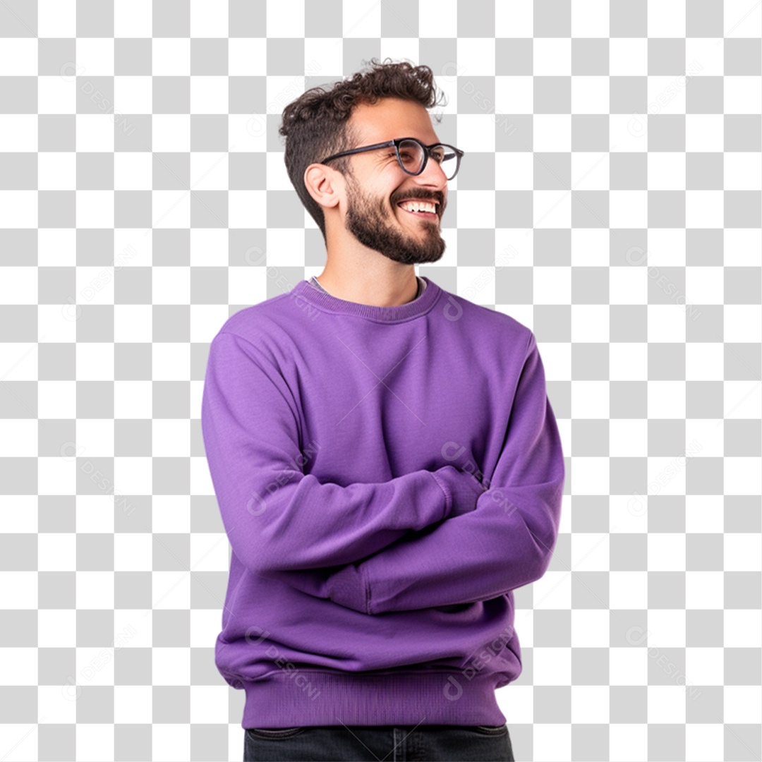 Homem Olhando para o Lado PNG Transparente