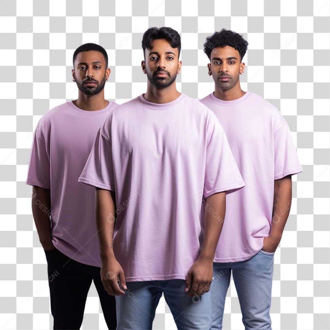 Homens com Camisa da Mesma Cor PNG Transparente