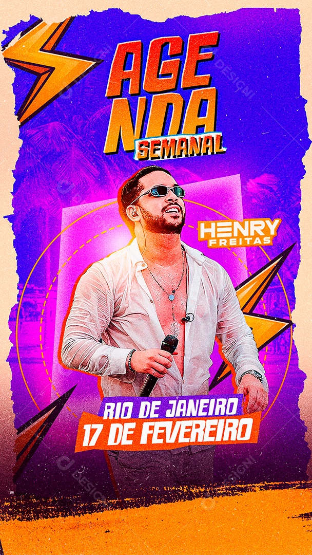 Agenda Semanal Henry Social Media PSD Editável