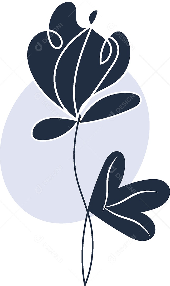 Desenho de Flor Feito a Mão Vetor EPS