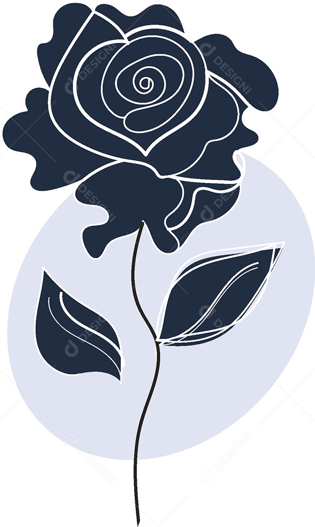 Desenho de Flor Feito a Mão Vetor EPS