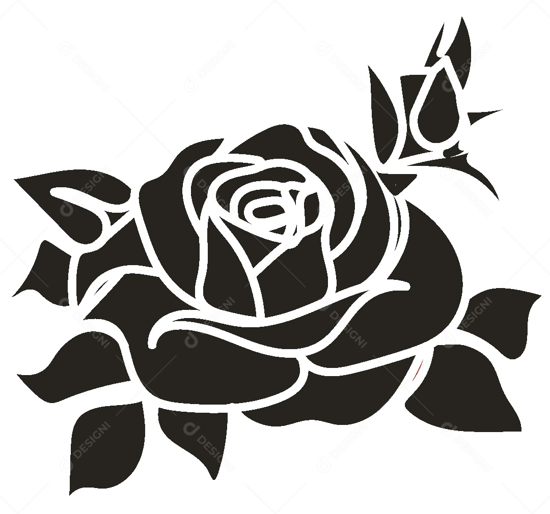 Desenho de Flor Feito a Mão Vetor EPS