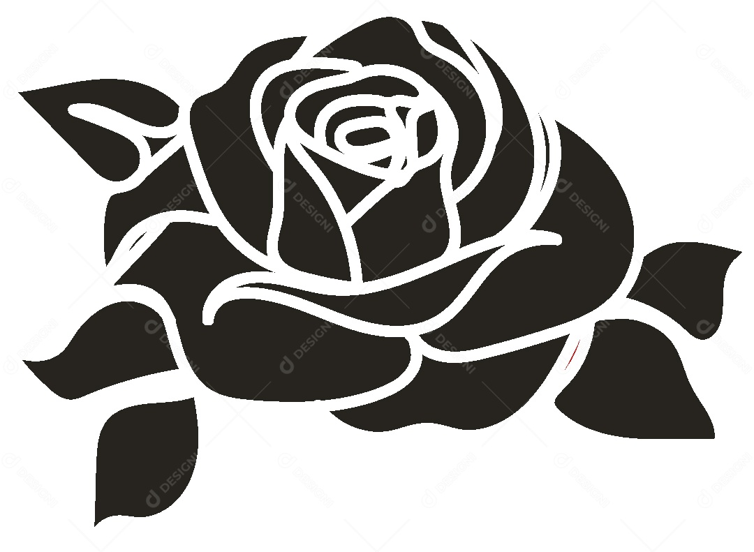 Desenho de Flor Feito a Mão Vetor EPS