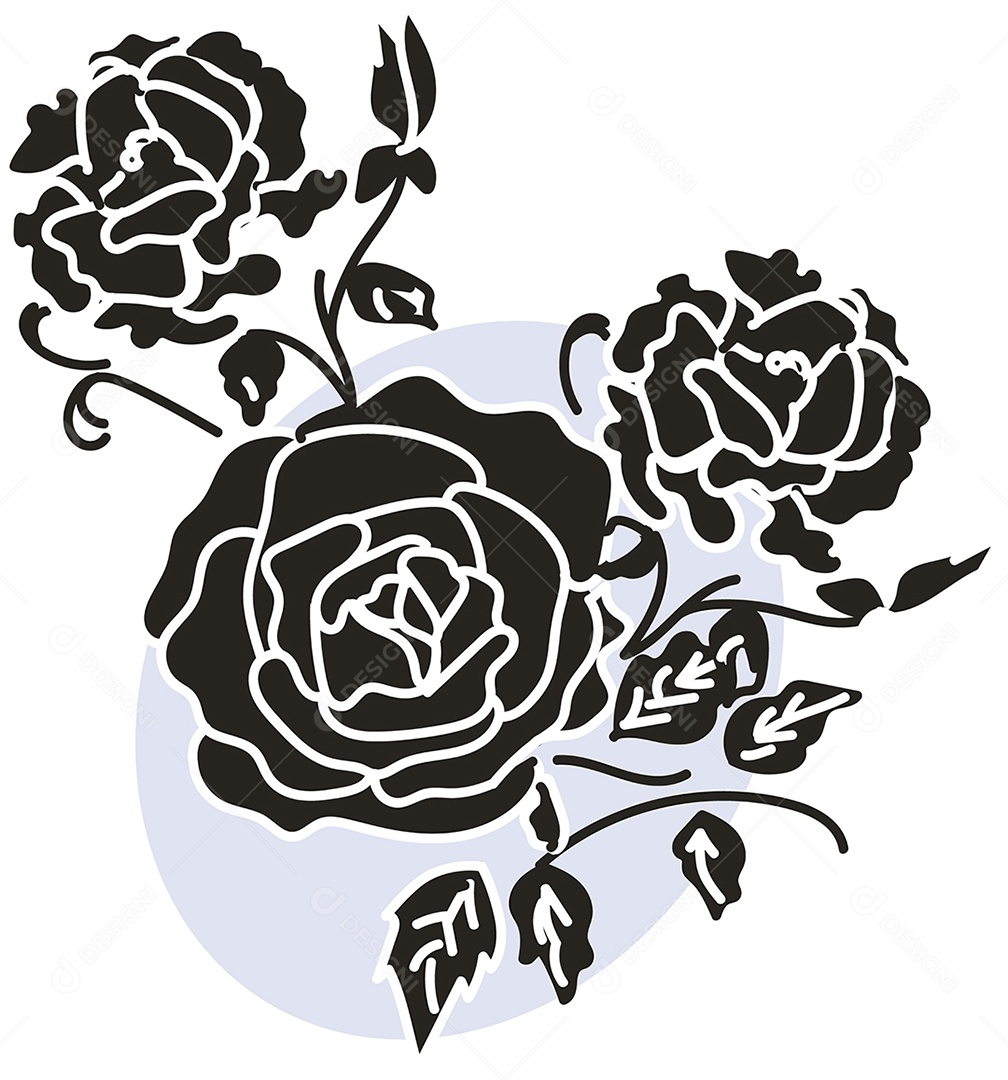 Desenho de Flor Feito a Mão Vetor EPS