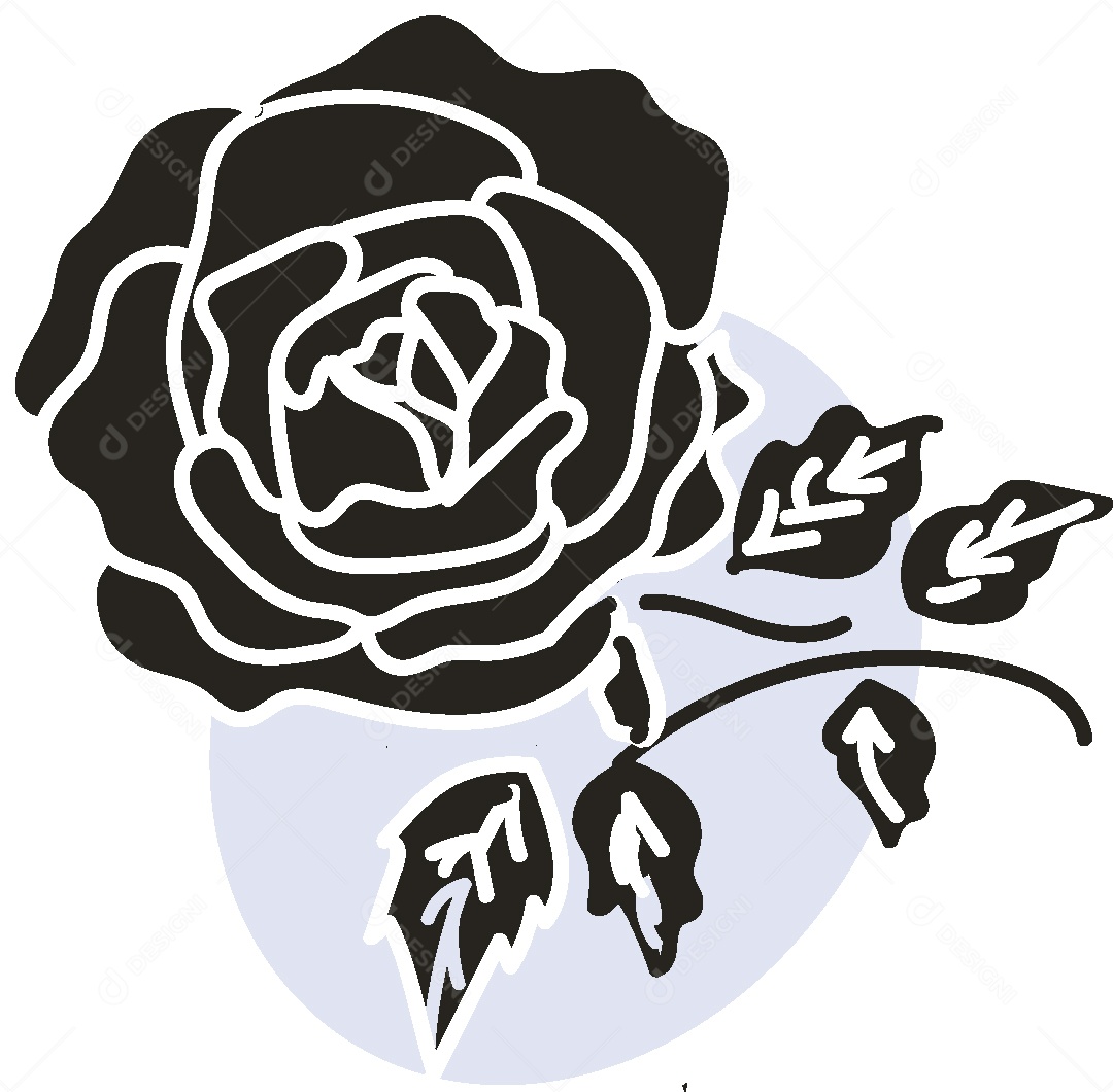 Desenho de Flor Feito a Mão Vetor EPS