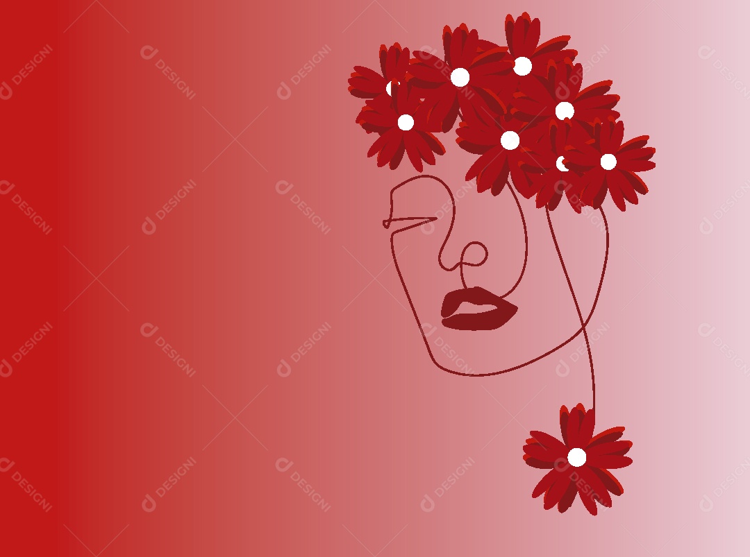 Background Feliz Dia das Mulheres Ilustração Vetor EPS