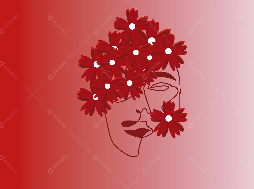 Background Feliz Dia das Mulheres Ilustração Vetor EPS