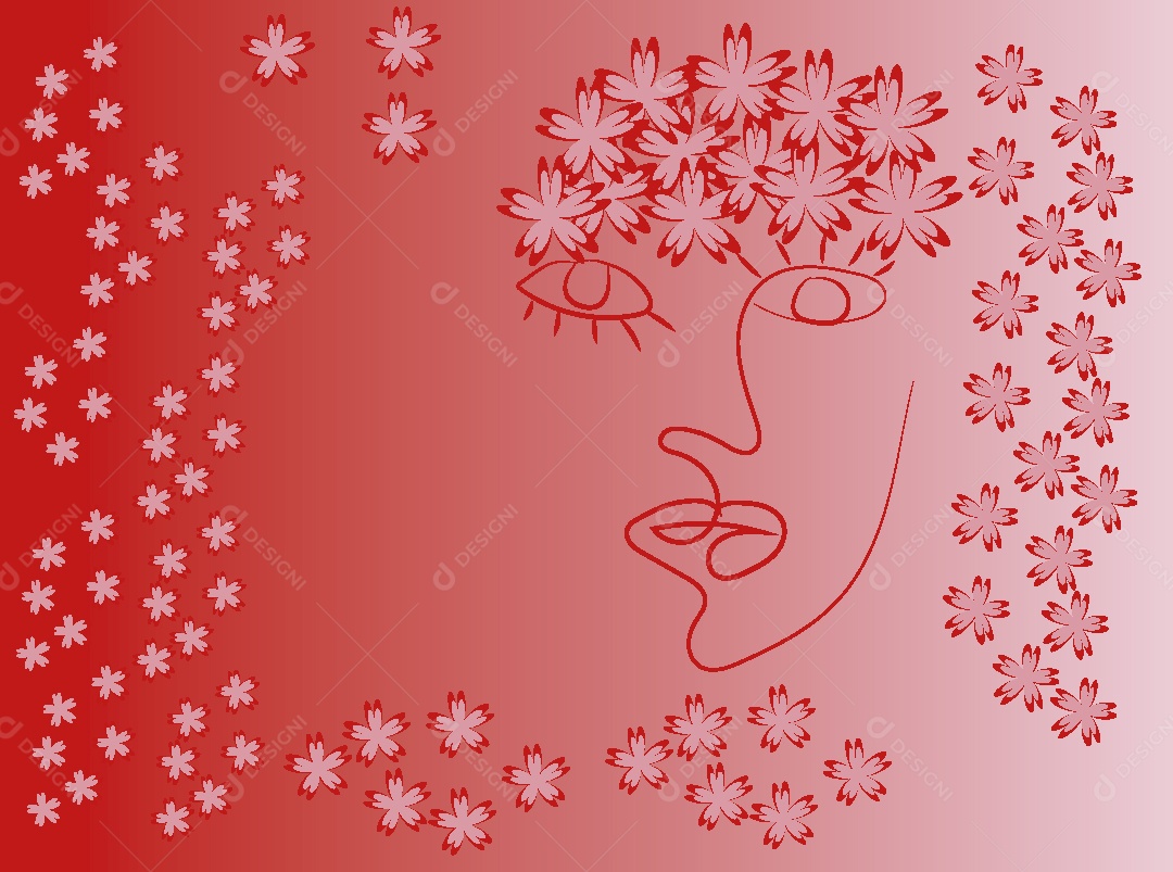 Feliz Dia das Mulheres Ilustração Vetor EPS