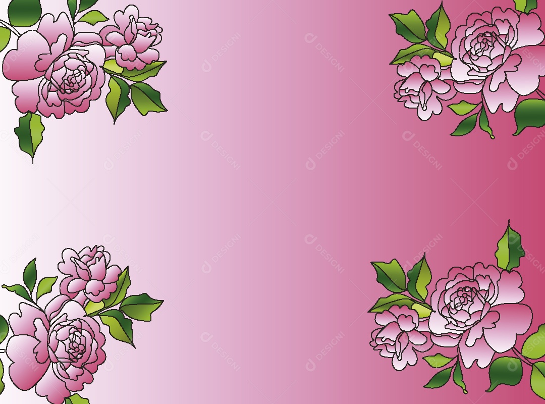 Desenhos de Flores Feito a Mão Vetor EPS