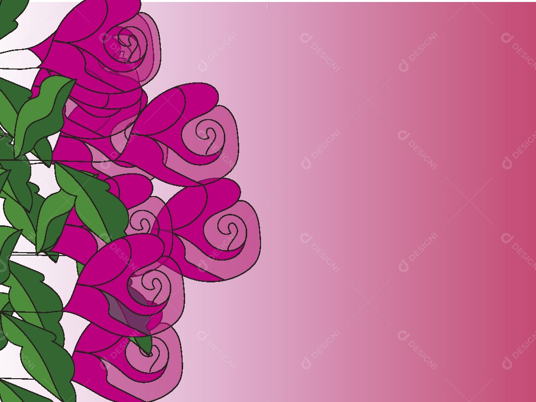 Desenhos de Flores Feito a Mão Vetor EPS