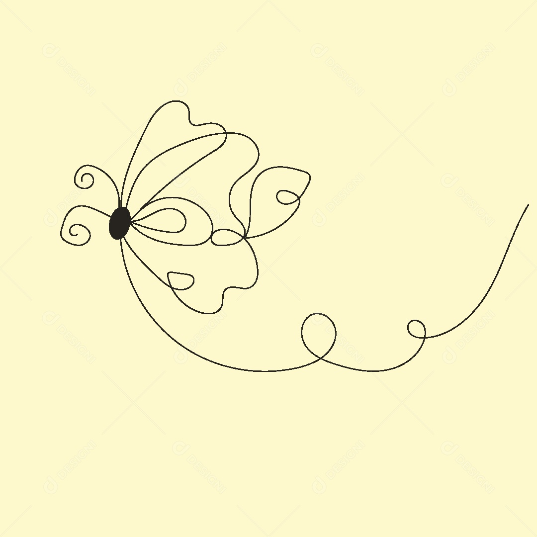 Desenho de Borboletas Feito a Mão Vetor EPS