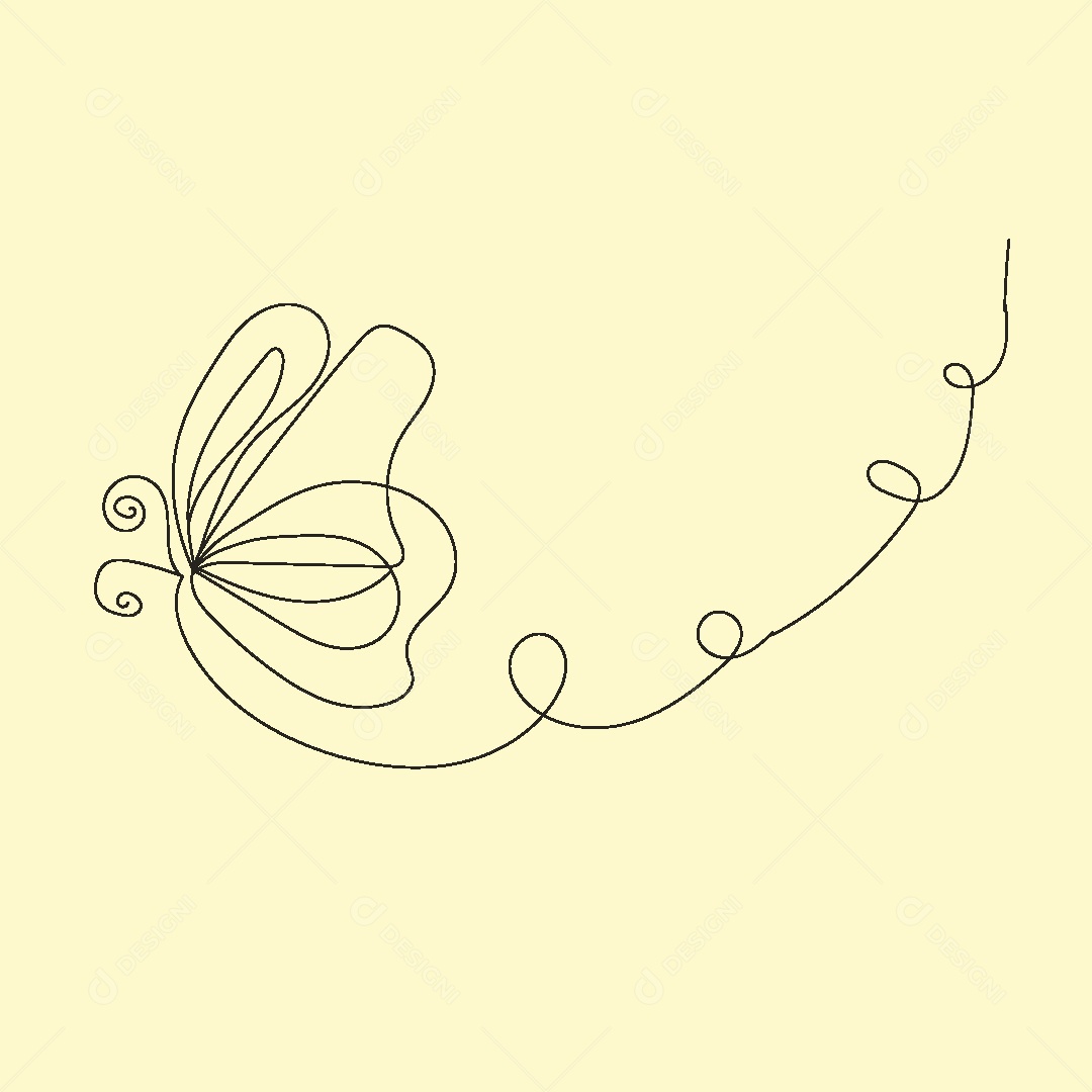 Desenho de Borboletas Feito a Mão Vetor EPS