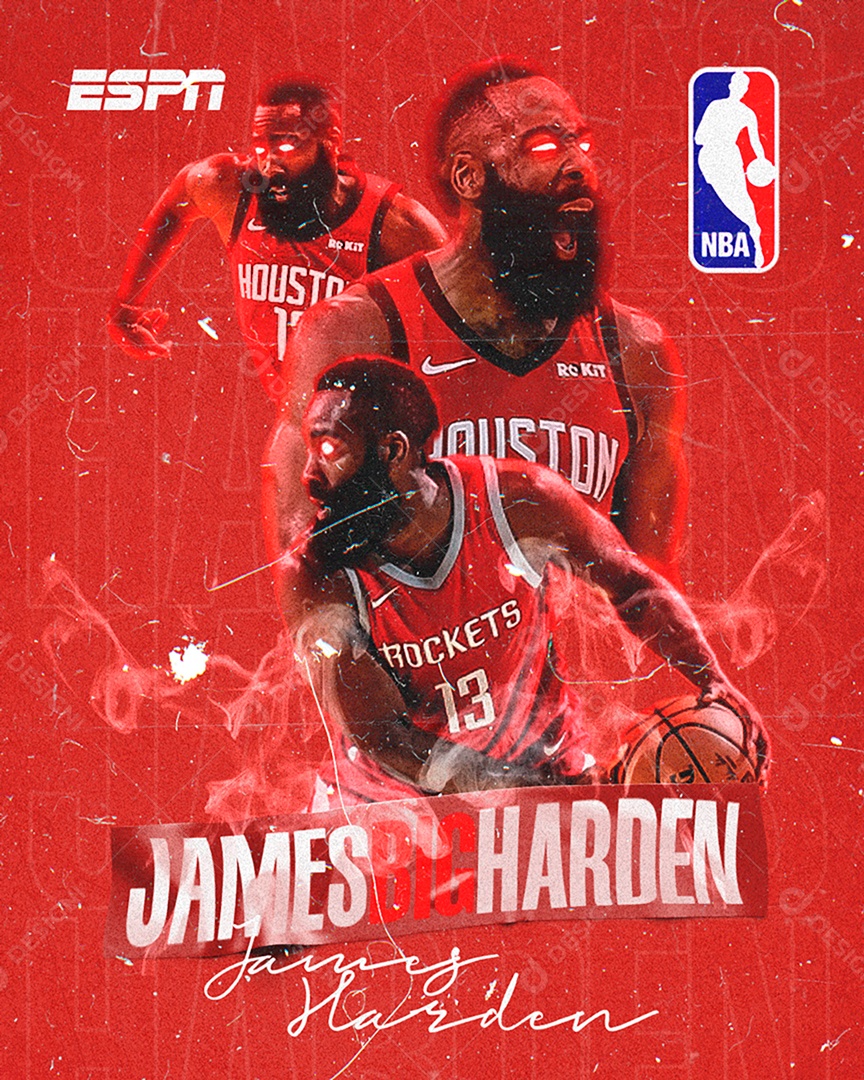 Flyer Esporte Jogador de Basquete PSD Editável