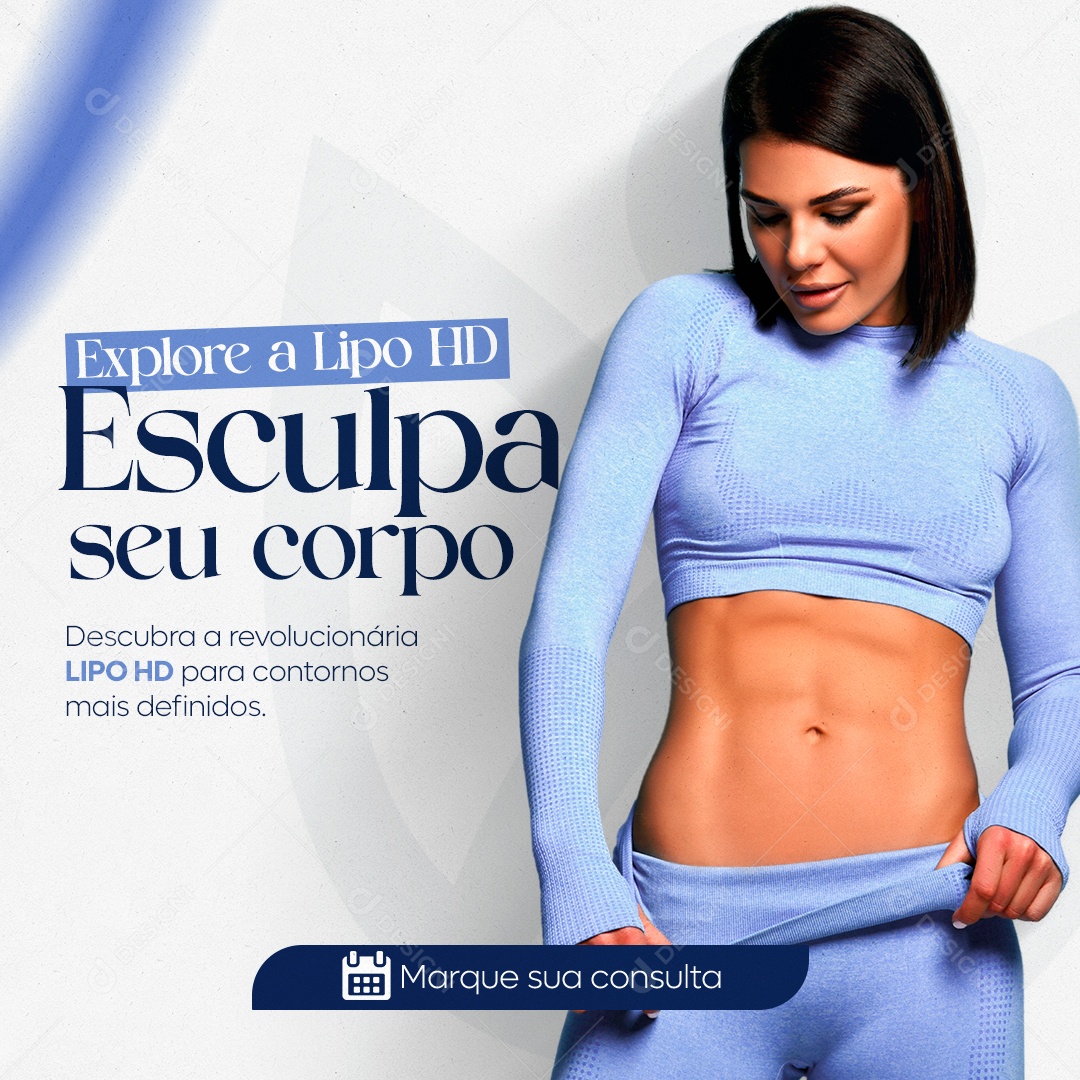 Clínica Estética Explore a Lipo HD Esculpa seu corpo Social Media PSD Editável