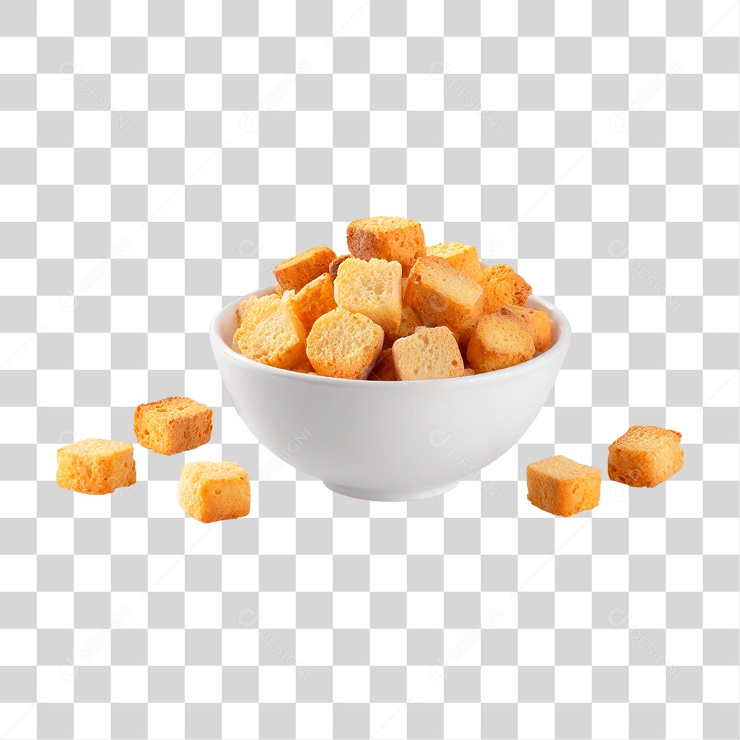 Tigela de Croutons PNG Transparente