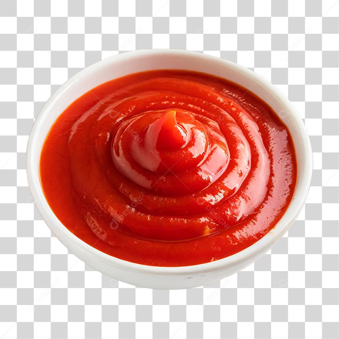 Tigela de Ketchup PNG Transparente
