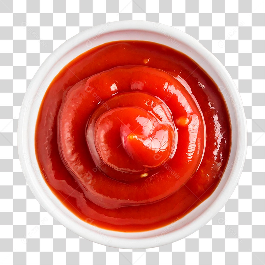 Tigela de Ketchup PNG Transparente