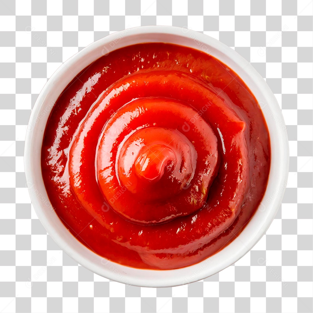 Tigela de Ketchup PNG Transparente