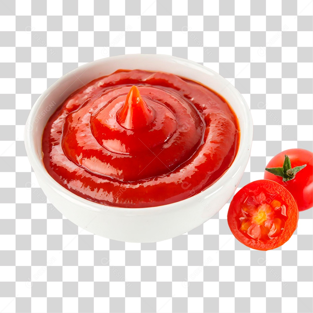 Tigela de Ketchup PNG Transparente