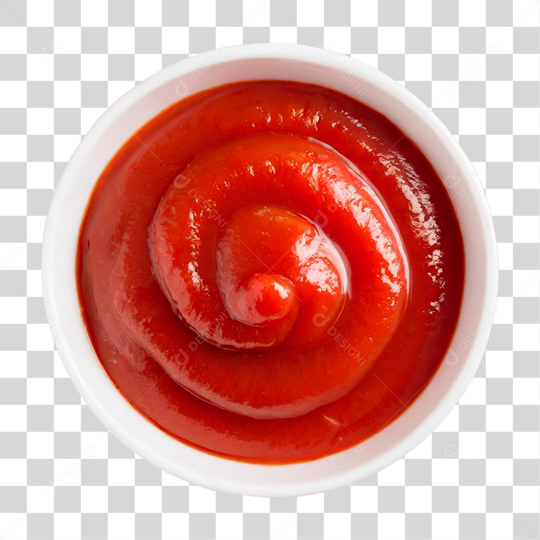 Tigela de Ketchup PNG Transparente