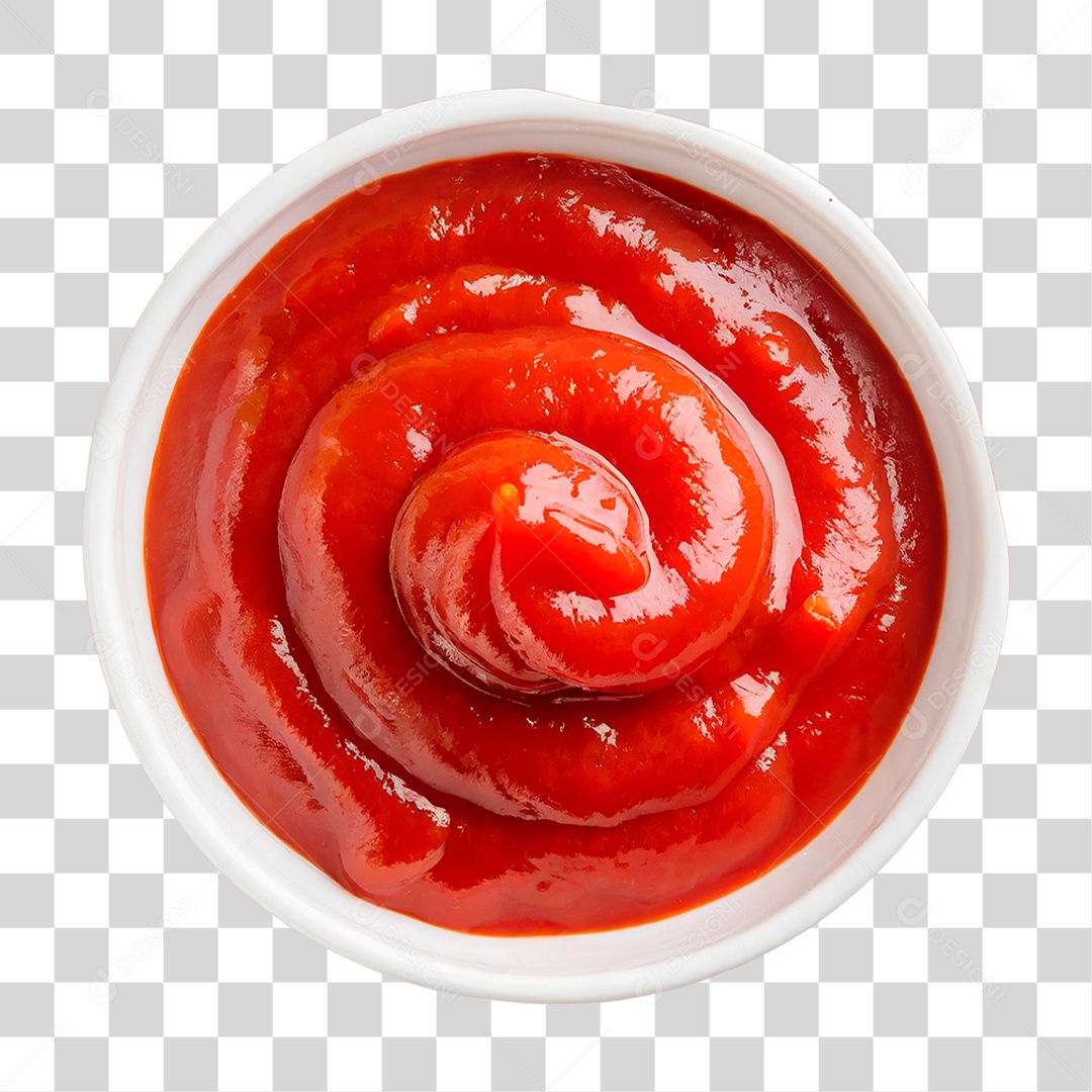 Tigela de Ketchup PNG Transparente