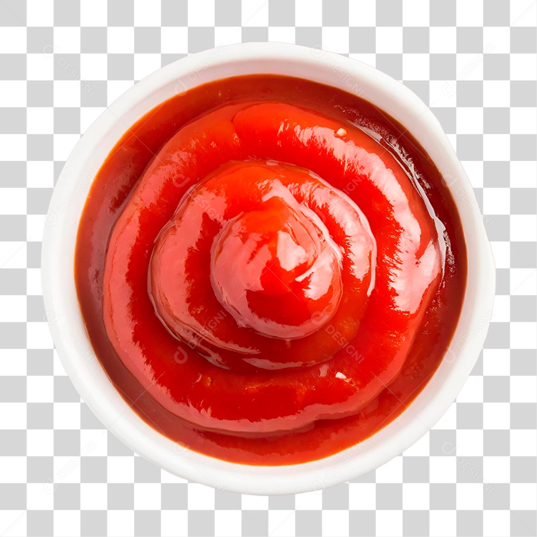 Tigela de Ketchup PNG Transparente