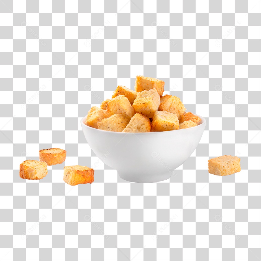 Tigela de Croutons PNG Transparente