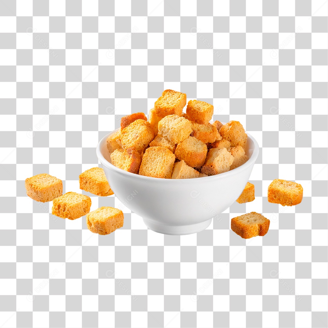 Tigela de Croutons PNG Transparente