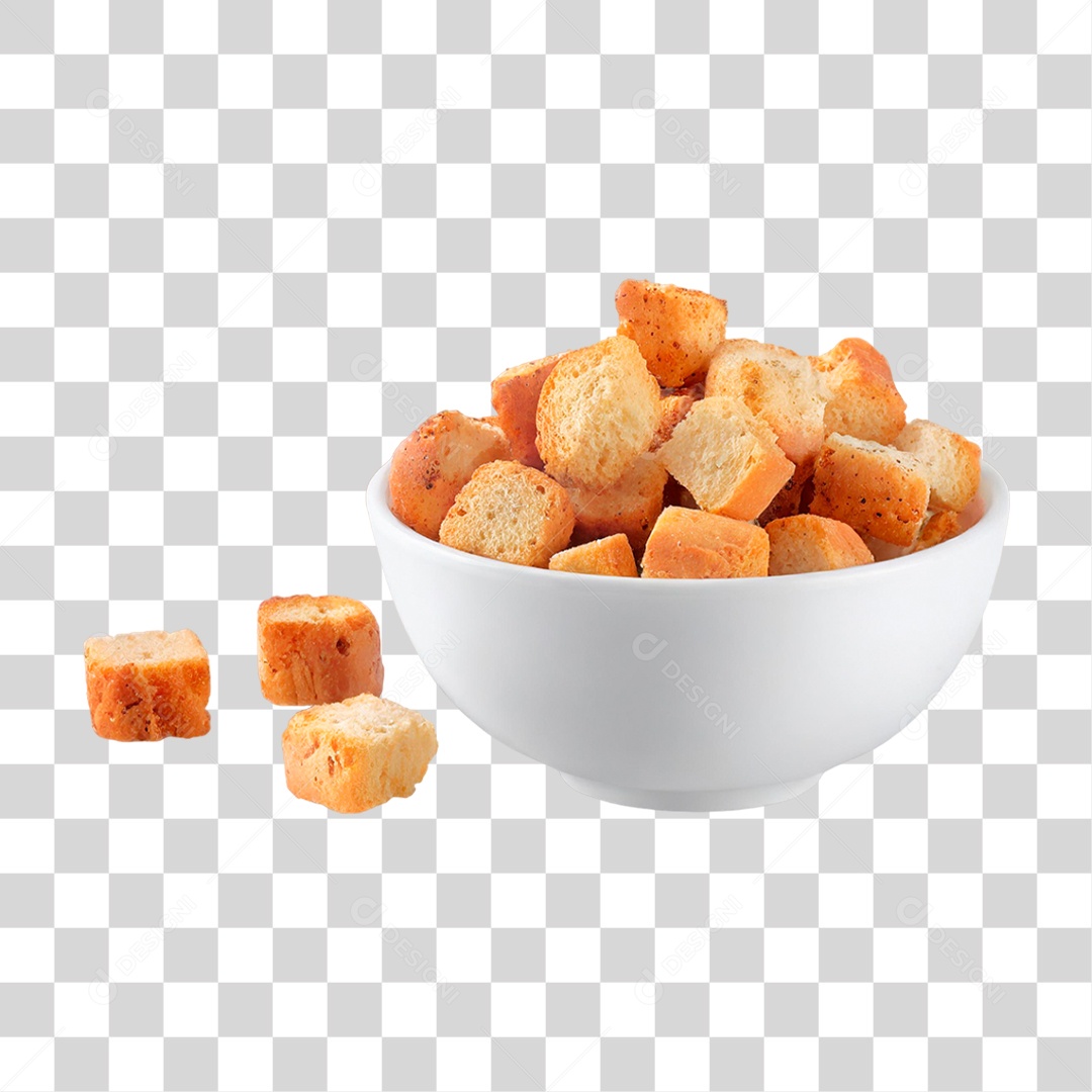 Tigela de Croutons PNG Transparente