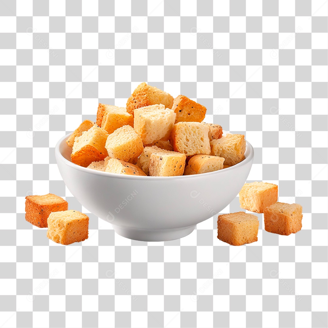 Tigela de Croutons PNG Transparente