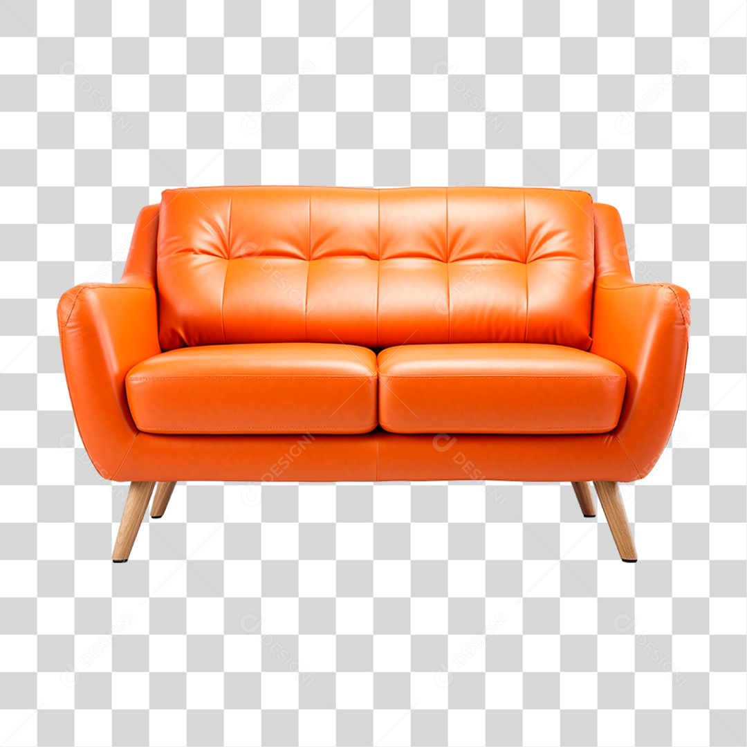 Sofá de Couro PNG Transparente