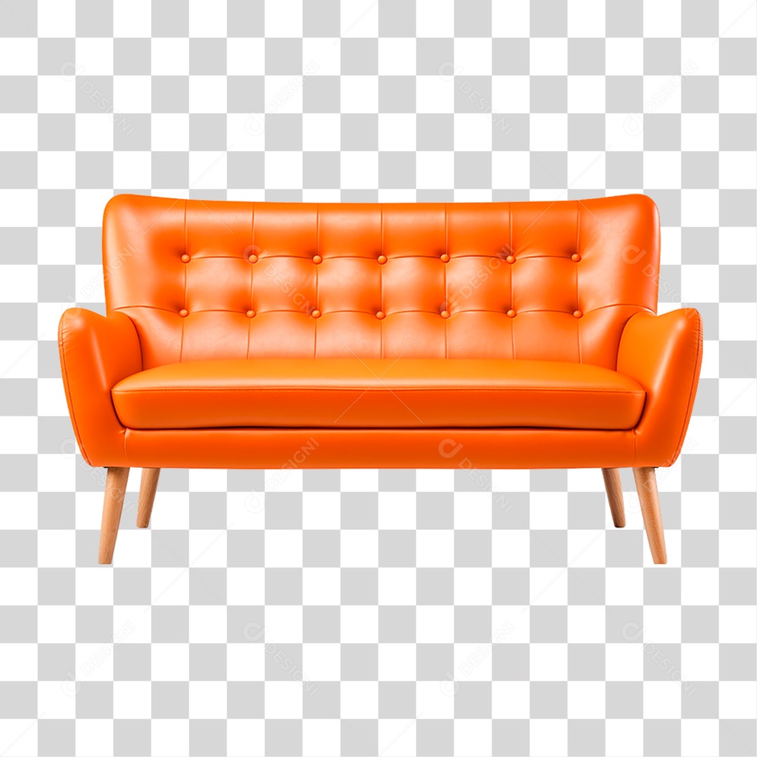 Sofá de Couro PNG Transparente