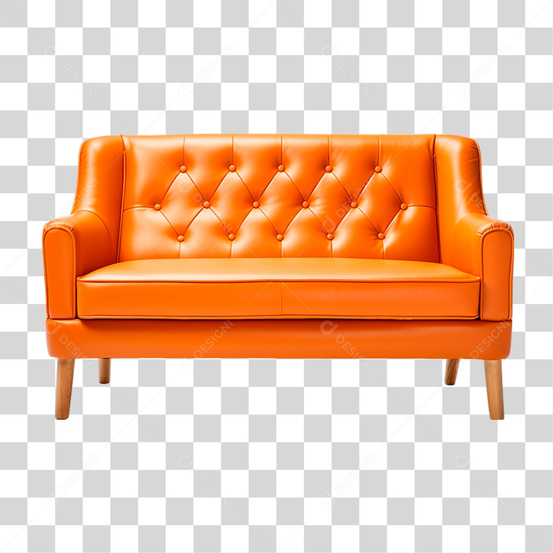 Sofá de Couro PNG Transparente