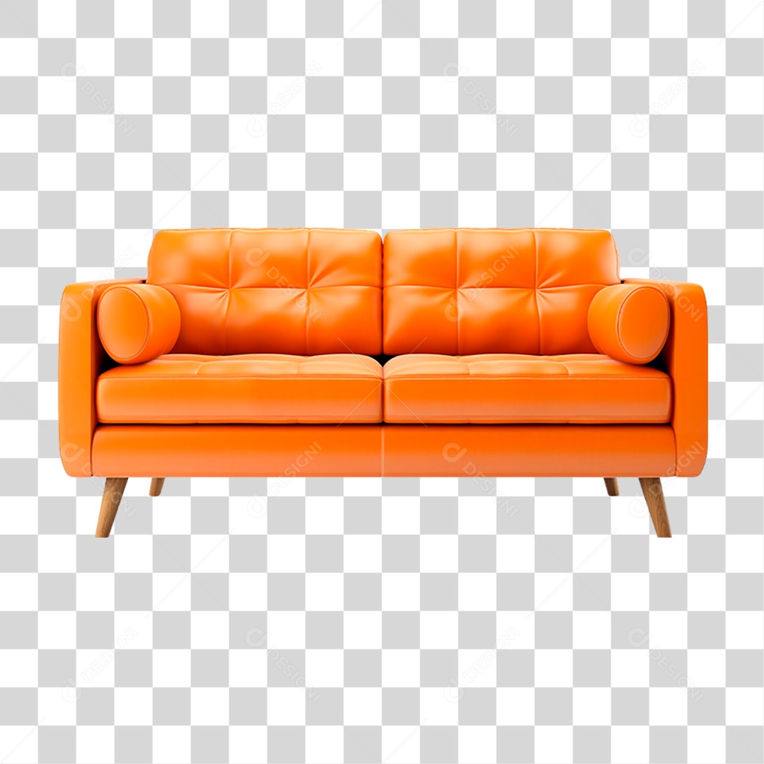 Sofá de Couro PNG Transparente