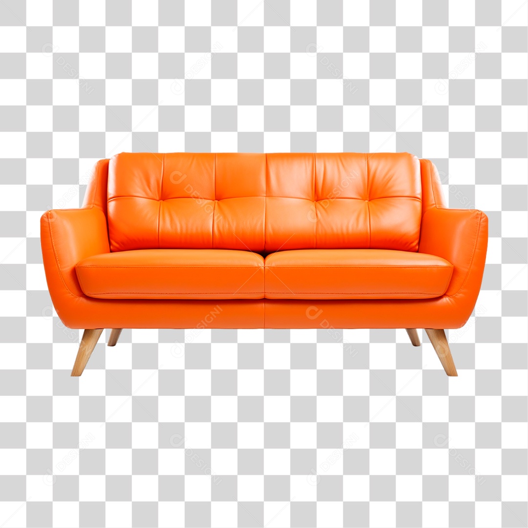 Sofá de Couro PNG Transparente
