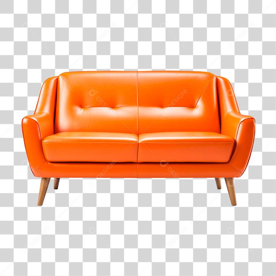 Sofá de Couro PNG Transparente