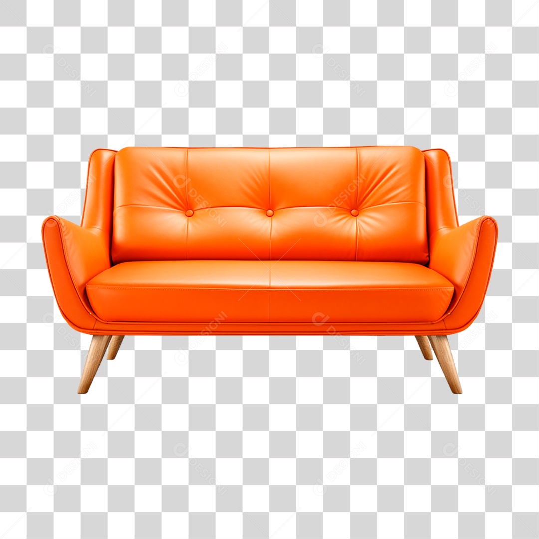 Sofá de Couro PNG Transparente